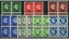 SG165-171. 1937 Set of 7. All in brilliant fresh U/M mint blocks